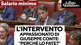 Salario minimo il discorso accorato di Conte in Aula quotSiete come lo sceriffo di Nottinghamquot [upl. by Arlena]