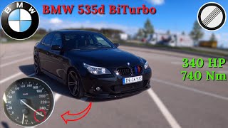 BMW e60 535d Chip Tuning Acceleration amp Top Speed Autobahn POV Drive [upl. by Arhoz]