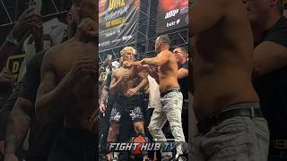 HEATED Nate Diaz PUTS HANDS on Jake Paul in FINAL face off at weigh ins [upl. by Teddy171]