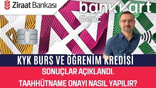 KYK BURS VE KREDİ SONUÇLARI AÇIKLANDI KYK TAAHHÜTNAME ONAYI NASIL YAPILIR [upl. by Atlante]