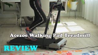 Acezoe Walking Pad Treadmill REVIEW  Great treadmill with awesome features [upl. by Edrahs]