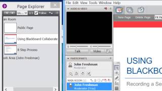 Howto Record a presentation in Blackboard Collaborate [upl. by Doelling177]