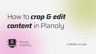 How to crop and edit content in Planoly [upl. by Shanney]