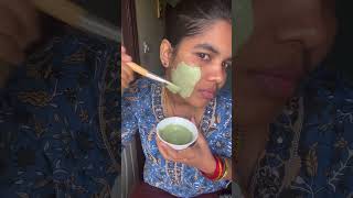 Fake green stick vs French green clay mask… youtubeshorts shorts [upl. by Hayikat]