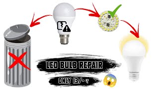 How To Repair Led Bulb  LED BULB REPAIR At HOME [upl. by Nytram]