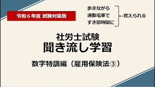 社労士聞き流し学習（数字特訓：雇用保険法③）令和6年度版 [upl. by Mordecai]