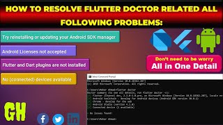 How to Resolve Flutter Doctor Related all Problems [upl. by Lynnworth]