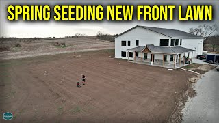 SEEDING A LAWN IN SPRING  New Front Lawn Renovation Series [upl. by Aney]