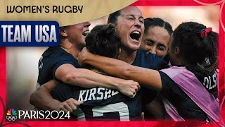 Alex Sedrick ERUPTS on final play for Team USA womens rugby history  Paris Olympics  NBC Sports [upl. by Airolg]