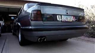 BMW e34 540i V8 w BampB Tri Flow CatBack Exhaust [upl. by Olathe948]