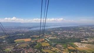 Vue du lac léman du téléphérique du saleve [upl. by Odrarebe]