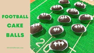 Football Cake Balls Tutorial Football Shaped Dessert For Game Day Tailgating Super Bowl [upl. by Tnahs]