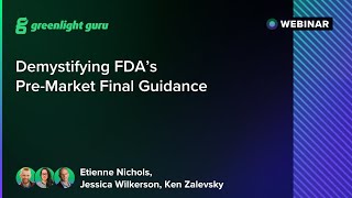 Demystifying FDA’s PreMarket Final Guidance [upl. by Thilda480]