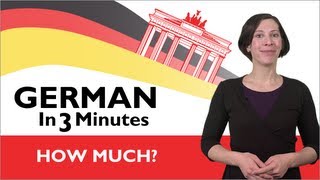 Learn German  German in Three Minutes  How Much [upl. by Seth]