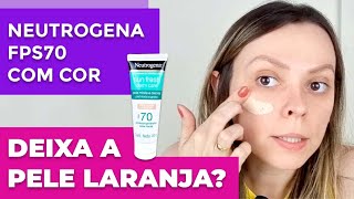 Resenha Protetor solar com cor Neutrogena Derm Care FPS70 Pele Clara – Fica laranja PELE OLEOSA [upl. by Tekla292]