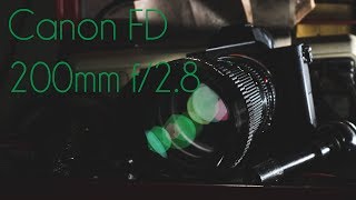 Canon FD 200mm f28 Review  Cheap Lens [upl. by Kere]