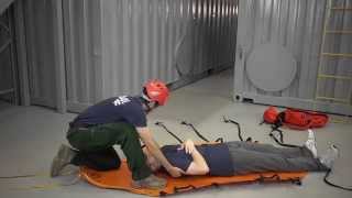 Patient packaging with the SKED® Basic Rescue System  Easy Patient Drag in Confined Space  CMC [upl. by Haliek]