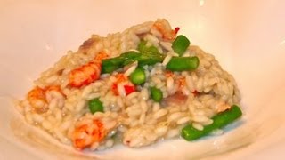 Risotto met groene asperge en rivierkreeft [upl. by Atinahc217]