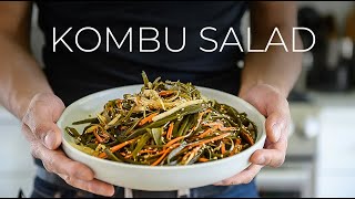 SUPER CRUNCHY Japanese style Seaweed Kombu Salad Recipe [upl. by Akeihsal898]