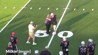 Mr Raider Bob Milkie Presents 100 Coaching Win Game Ball to Wilbert Kennedy [upl. by Iel]