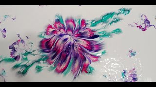 40 Reverse flower dip on bigger canvas [upl. by Areic]