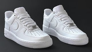 HOW TO BAR LACE NIKE AIR FORCE 1 STRAIGHT WAY [upl. by Friend]