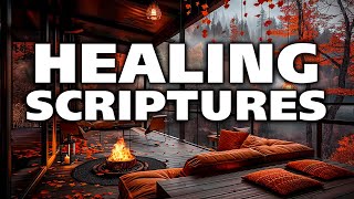 10 HOURS Of Healing Scriptures with Rain For Meditation And Sleep  Try Listening For 3 Minutes [upl. by Enelrae]