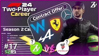 NEW SEASON CHANGING TEAMS BIG MOVES  F1 24 Two Player Career  Saudi Arabia S2R1 [upl. by Nellad]