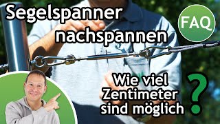 Sonnensegel mit Segelspanner spannen  Wie viel Zentimeter sind möglich  FAQ ☀️ Pina [upl. by Jessie465]