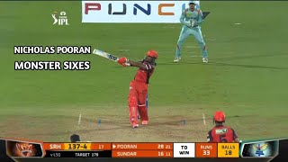 Nicholas Pooran Top 6 Monster Sixes In Cricket History Ever 🔥🔥 [upl. by Edac]