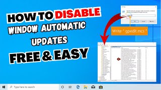 How to Disable Windows Automatic Updates on Windows 10 Permanently [upl. by Rechaba]