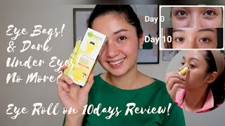 Affordable Anti Eye Bags amp Anti Dark Circles Eye Roll On  Garnier Brightening Eye Roll On Review [upl. by Trevar]