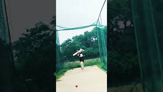 cricket 🏏 sidearm practice YouTube shorts [upl. by Annaerb]