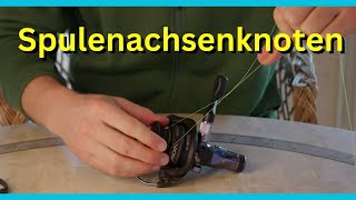 Spulenachsenknoten  So befestigst du die Schnur richtig auf deiner Rolle [upl. by Hsenid400]