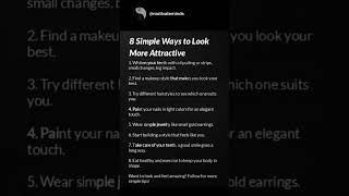 8 simple way to look attractive facts selfdicipline lifeadvice motivationalquotes [upl. by Meir]