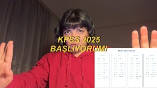 KPSS 2025 ders programı ve başlamanın zorluğu [upl. by Winnie250]