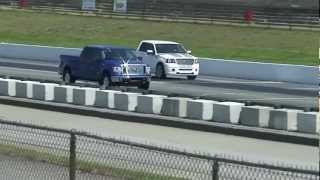 f150 ecoboost vs f150 54 roush suppercharged [upl. by Lymn]