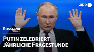 Putins Welt – KremlChef zelebriert jährliche Fragestunde  AFP [upl. by Adria]