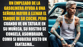 Mientras Un Joven De La Gasolinera Asistía A Una Señora Mayor Con Su Tanque De Gasolina Un Tatuaje [upl. by Sadoc]