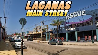 LAGANAS Main Street  Zakynthos  Greece 4k [upl. by Pernell]