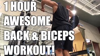 1 Hour Awesome Back and Bicep Workout [upl. by Hedley137]