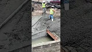 Pouring Concrete Slope Pavement shorts [upl. by Elumas292]