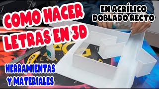 🏗️como hacer letras en 3D con acrílico💥 [upl. by Aicil]