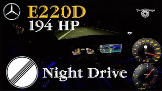 MERCEDESBENZ E220d W213  Night Drive  POV Acceleration on German Autobahn  100200 kmh  PART 3 [upl. by Etti]