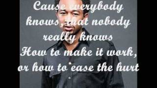 John Legend  Everybody Knows lyrics New RampB 2009 [upl. by Lilith]