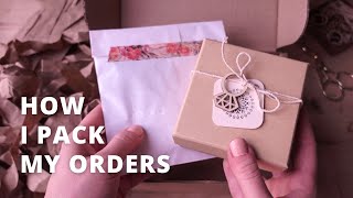 HOW I PACK MY ORDERS  jewelry packaging ideas for small business [upl. by Nerat]