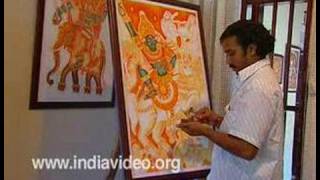 Training Mural paintings in Kerala India [upl. by Eaner]