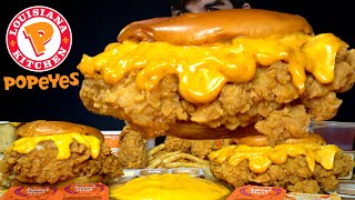 ASMR POPEYES CHICKEN SANDWICH amp FRIES WITH CHEESE amp EXTRA SAUCE MUKBANG  Magic Mikey [upl. by Riggins]