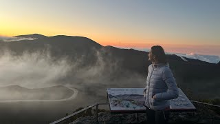 Piton de la Fournaise au lever du soleil 🌋 [upl. by Ztirf796]