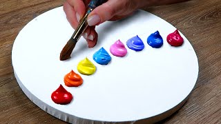 How to Paint Abstract Gradient Rainbow｜Satisfying Acrylic Painting [upl. by Baten]